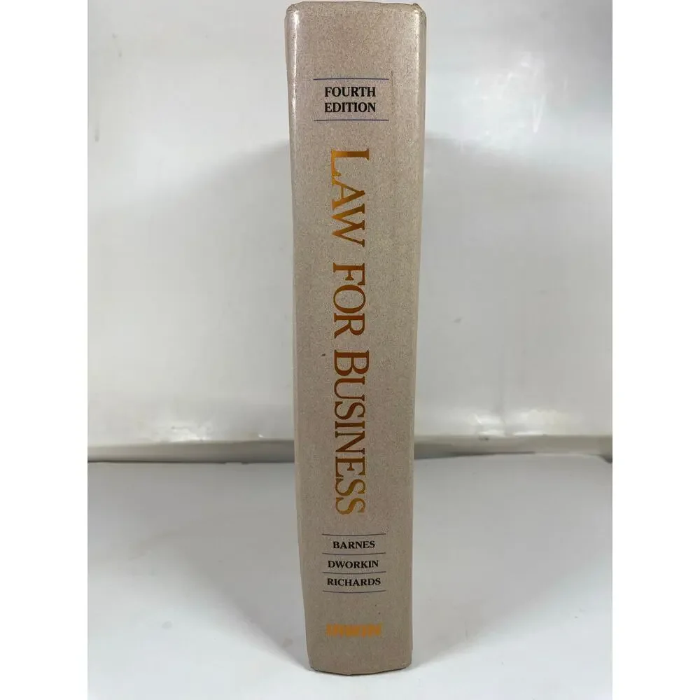 Law for Business by Barnes, Dworkin, and Richards, Fourth Edition.